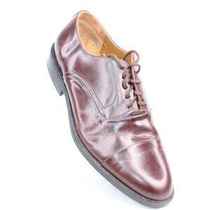 Giorgio Brutini Mens Sz 8 D Cap Toe Brown Leather Lace Up Oxford Dress Shoes